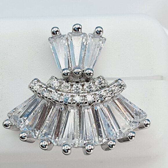 "925 Sterling Silver Cubic Zirconia Earrings, U19254838 - Picture 7 of 11